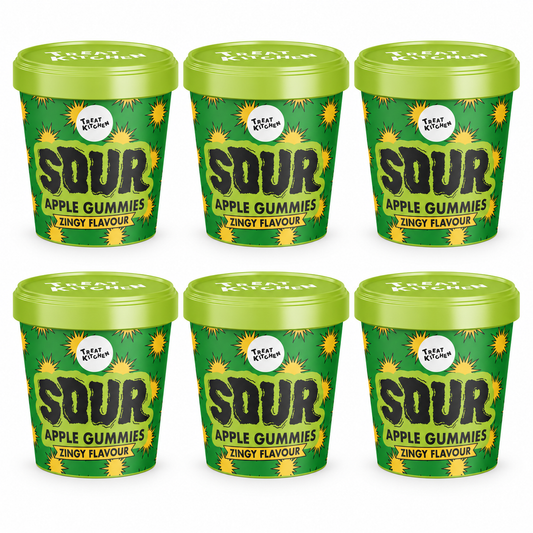Treat Kitchen Sour Green Apple Gummies Tub 90g (6 & 12 Tubs)