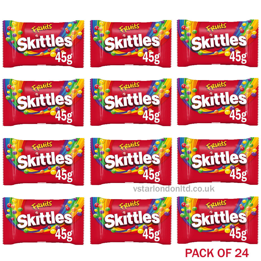Skittles Vegan Chewy Sweets Fruit Flavoured Bag 45g