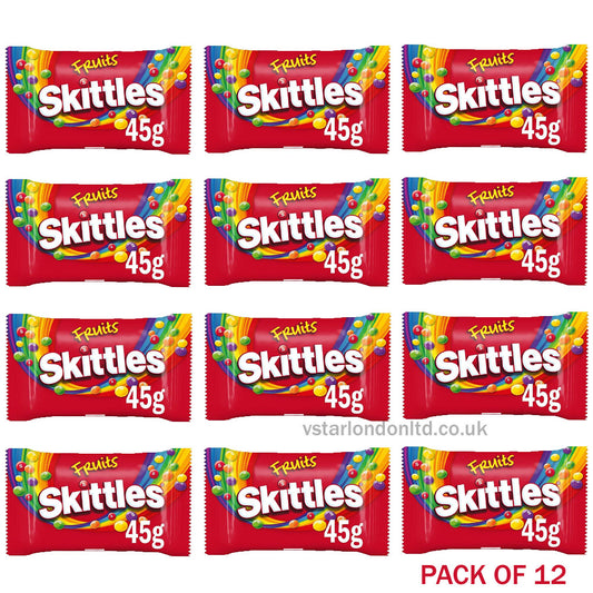 Skittles Vegan Chewy Sweets Fruit Flavoured Bag 45g