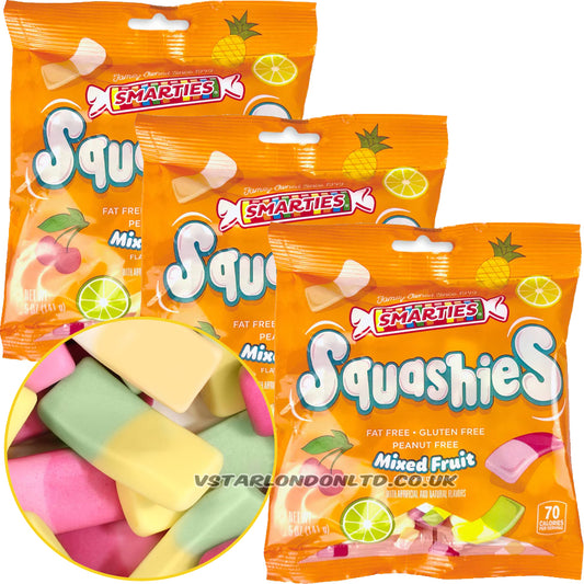 Smarties Squashies Mixed Fruit Candy 3 x 141g