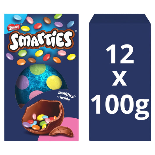 Smarties Milk Chocolate Small Easter Egg 100g (Box of 12)