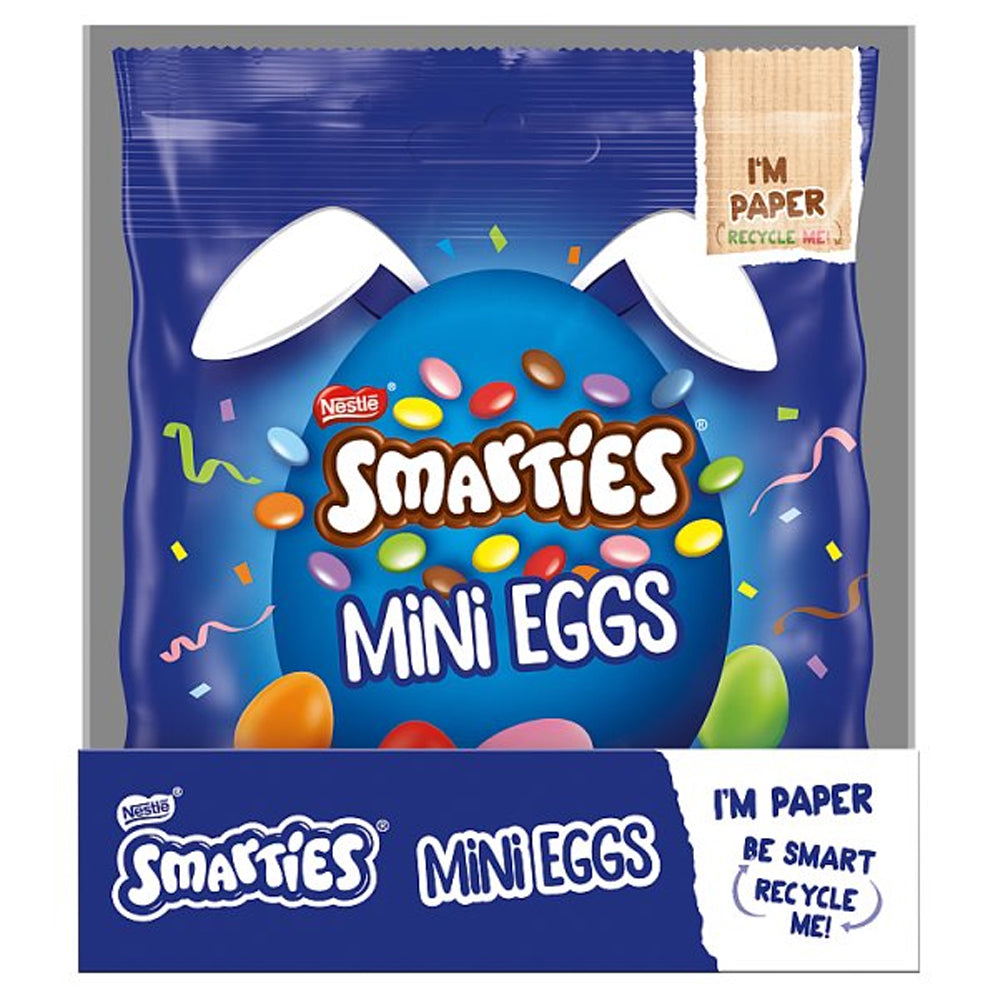 Smarties Milk Chocolate Easter Mini Eggs Sharing Bag 80g (Box of 13)