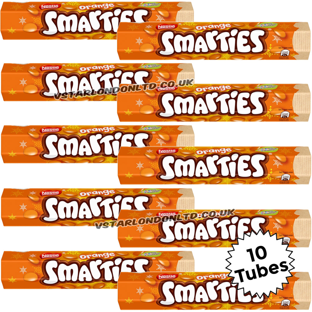 Smarties Giant Chocolate Tubes 120g – White, Orange, Elf & Milk Chocolate (10 & 20 Pack)
