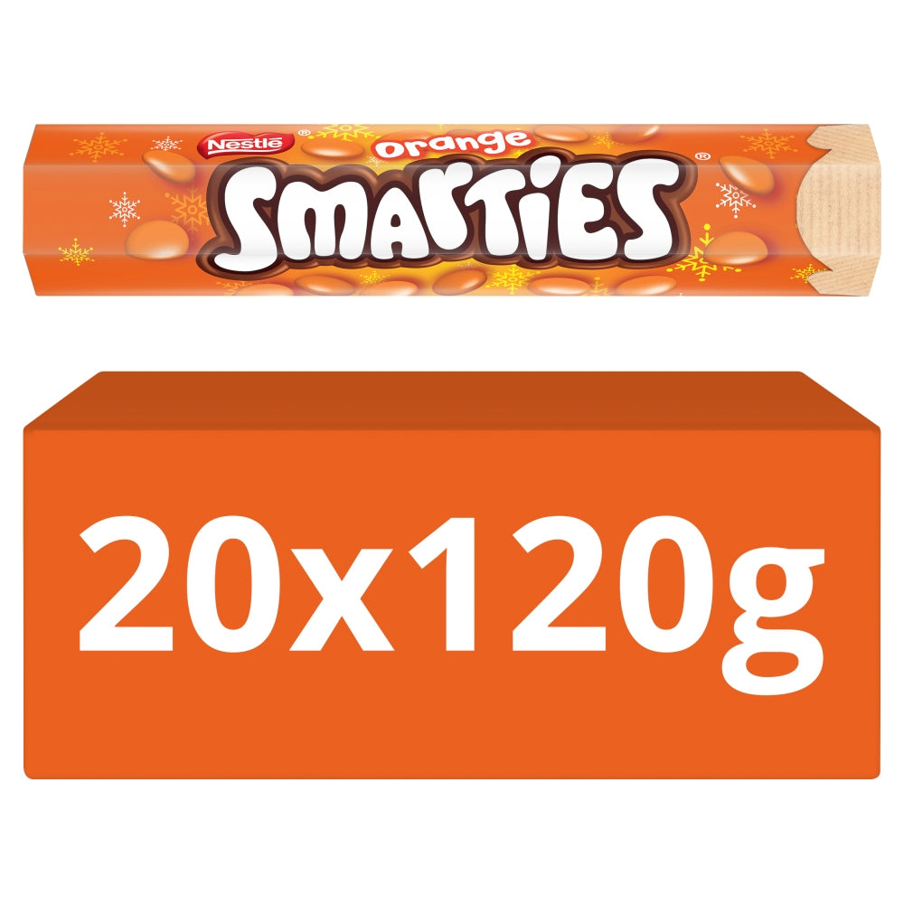 Smarties Giant Chocolate Tubes 120g – White, Orange, Elf & Milk Chocolate (10 & 20 Pack)