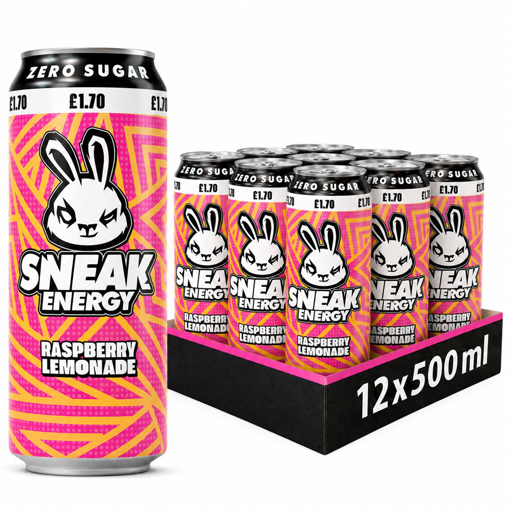 Sneak Energy Raspberry Lemonade PMP 500ml (Case of 12)