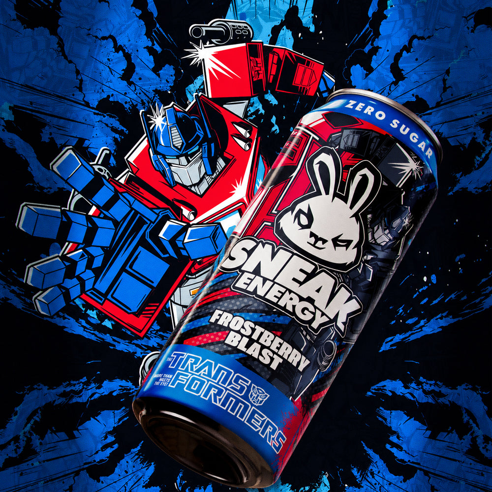 Sneak x Transformers Frostberry Blast Energy Drink 330ml (Case of 12)