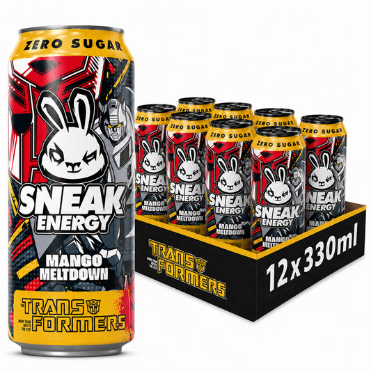 Sneak x Transformers Mango Meltdown Energy Drink 330ml (Case of 12)