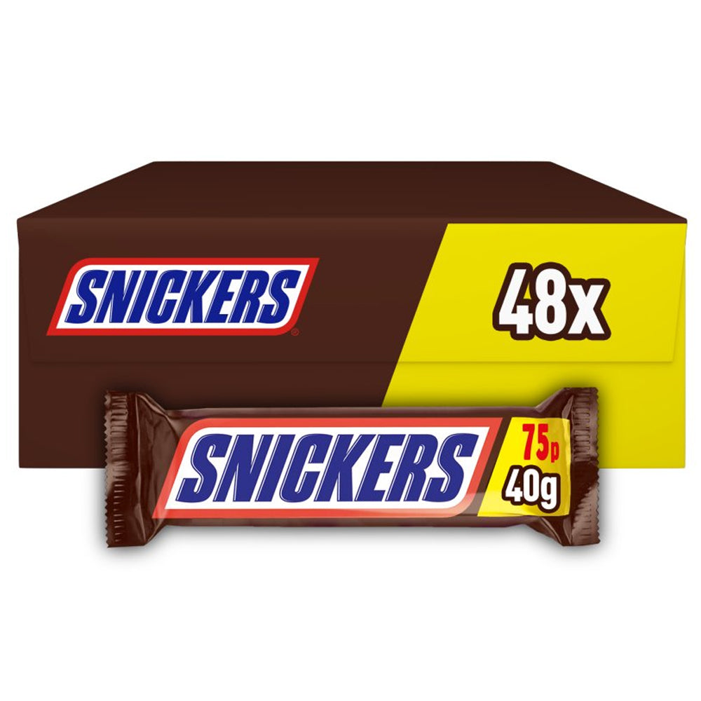 Snickers Peanut & Chocolate Bar 40g PMP (Box of 48) – UK Cash & Carry I ...