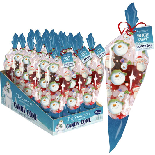Snowman & Snowdog Candy Cones 18 x 150g – Festive Sweet Treats