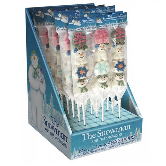 Snowman and Snowdog Christmas Mallow Kebab Pops 30g - 24 Count