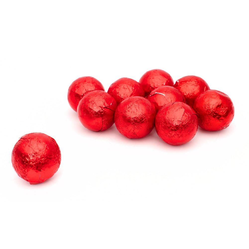Solid Milk Chocolate Balls in Red Foil Bag 1kg