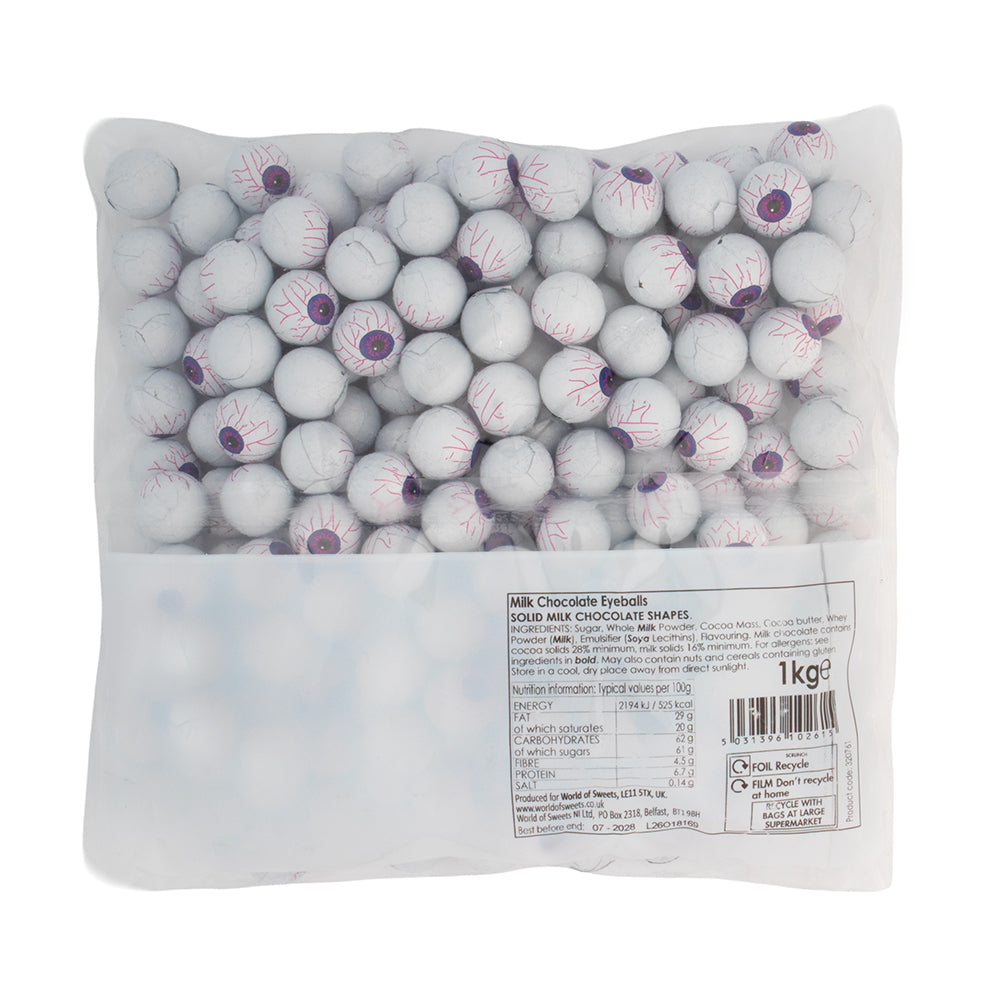 Solid Milk Chocolate Eyeballs Halloween (1kg-3kg)