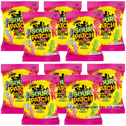 Sour Patch Kids Fruit Mix Candy 105g Bags (Box of 10)