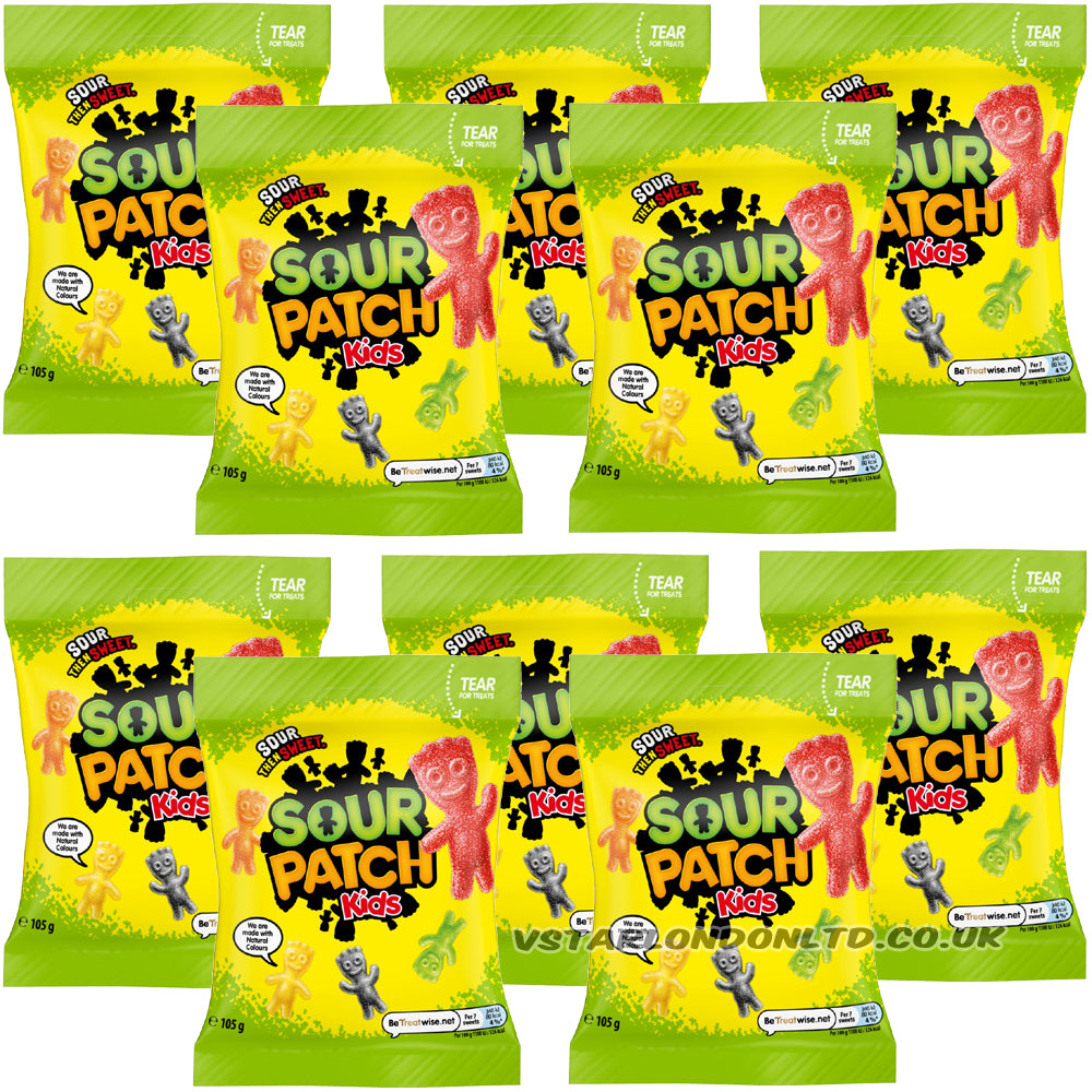 Sour Patch Kids Original Candy 105g Bags (Box of 10)