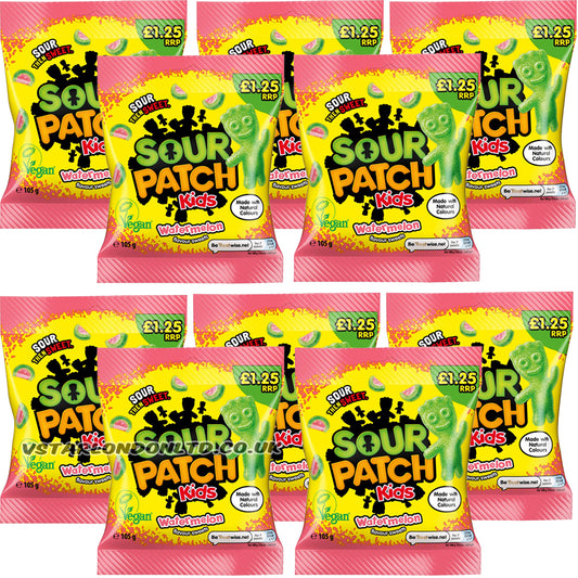 Sour Patch Kids Watermelon Candy 105g Bags (Box of 10)