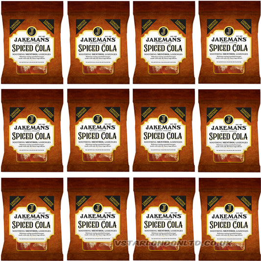 Jakemans Spiced Cola Menthol Lozenges 12 x 73g Bags