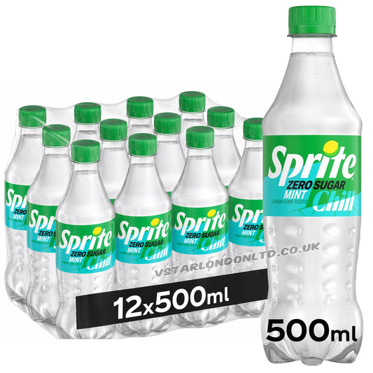 Sprite Zero Sugar Chill Mint 500ml Bottle (Case of 12)