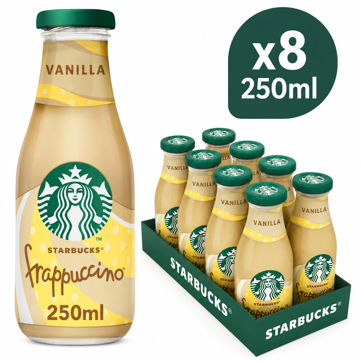 Starbucks Frappuccino Vanilla Flavoured Iced Coffee 250ml (Case of 8)