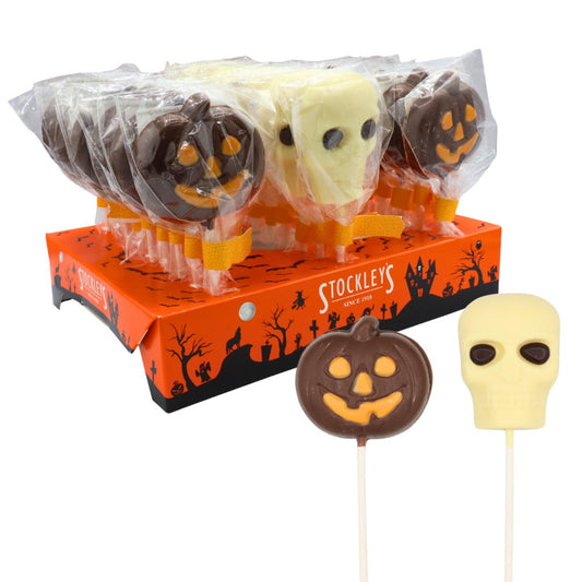 Stockley's Halloween Milk Chocolate Lollipops 27 x 35g