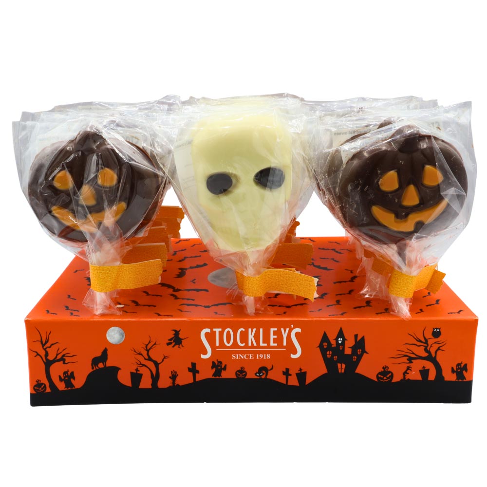 Stockley's Halloween Milk Chocolate Lollipops 27 x 35g