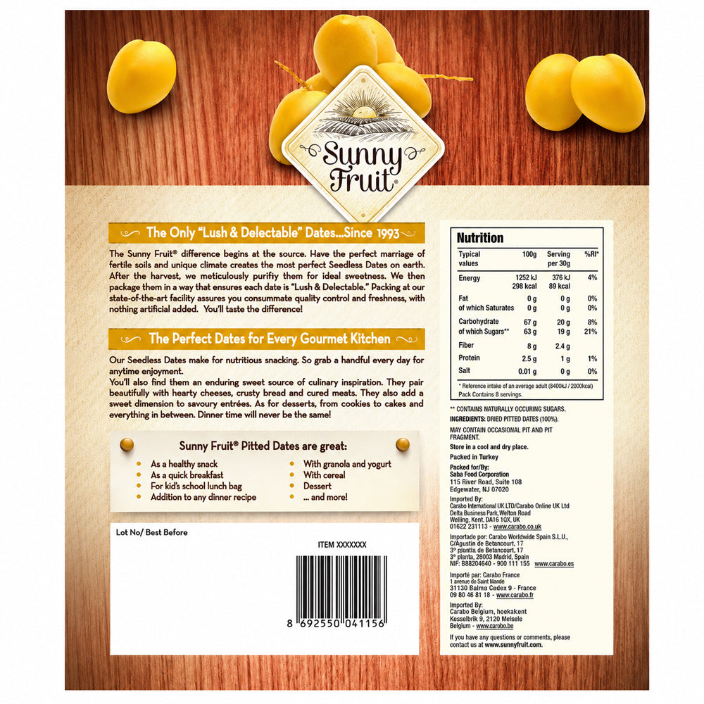 Sunny Fruit Pitted Dates 1kg