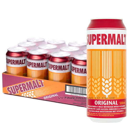 Supermalt Original Malt Drink 500ml Cans (6 & 12 Pack)
