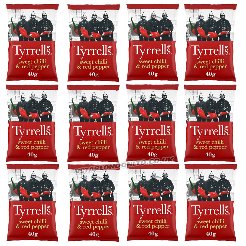 Tyrrells Hand Cooked English Crisps 40g Variety 6 Flavours Vegetarian Gluten Free