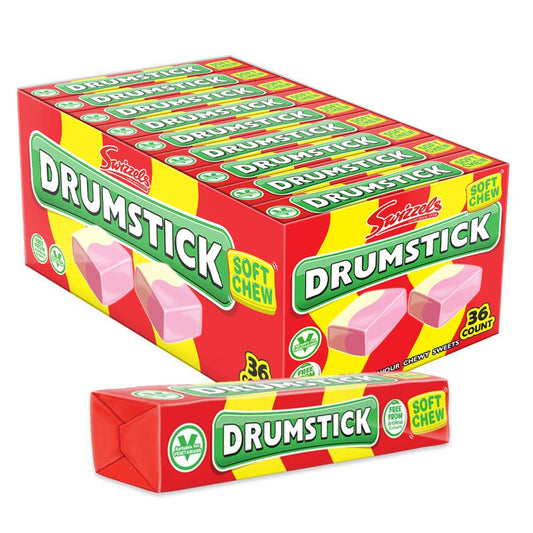 Swizzels Drumstick Soft Chew Stick Packs 43g (Box of 36)