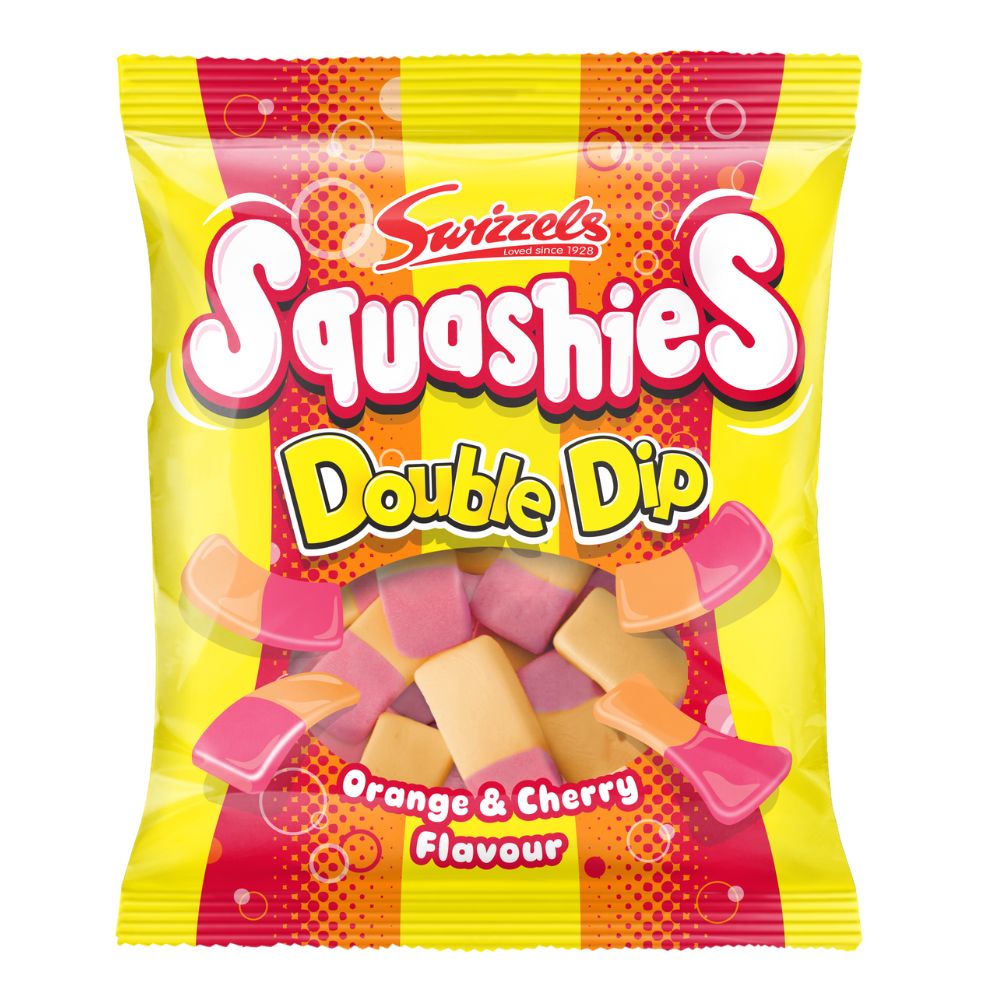 Swizzels Squashies Double Dip Sweets 120g (Box of 12)