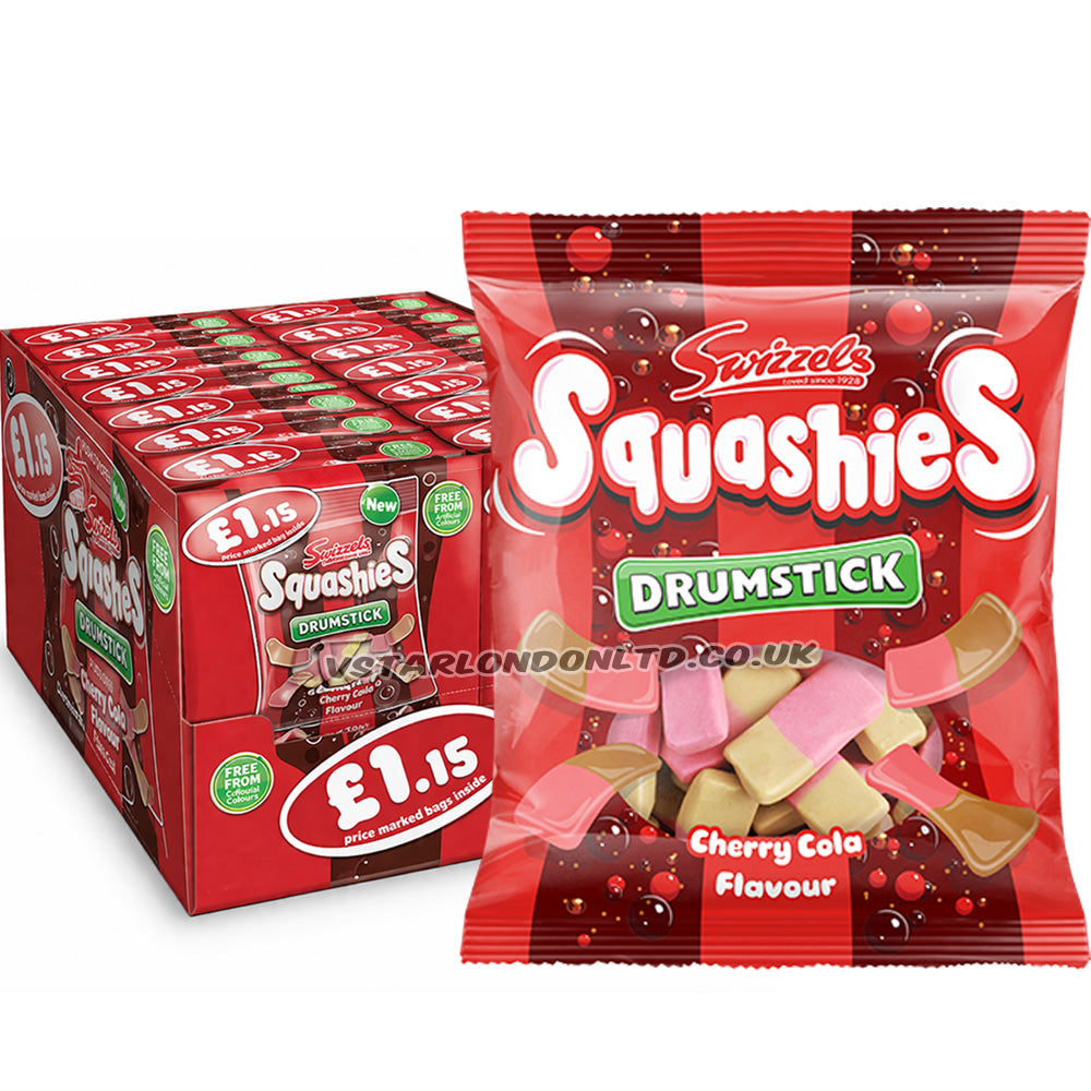 Swizzels Squashies Cherry & Cola 120g PMP (Case of 12 Bags)