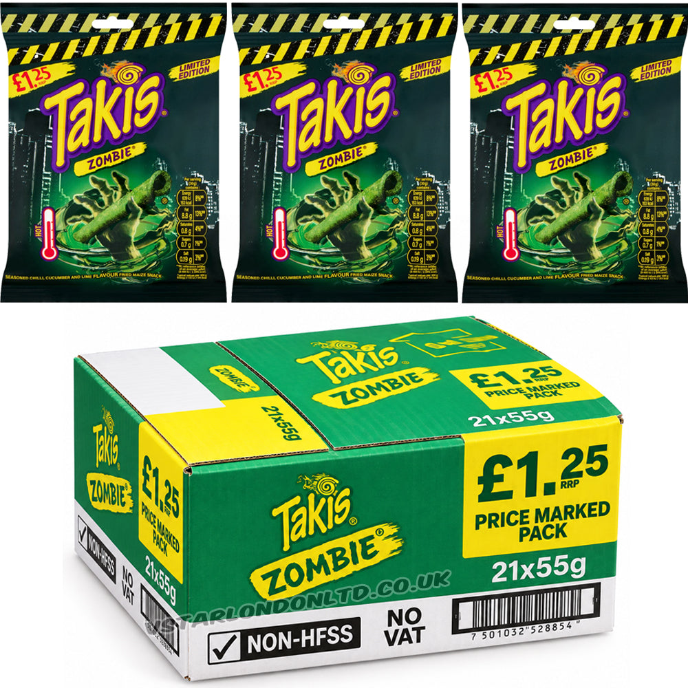 Takis Zombie Habanero Cucumber Lime Corn Snack PMP 55g (Case of 21)