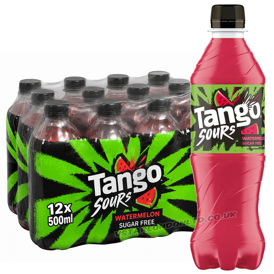 Tango Sours Watermelon Sugar Free 500ml (Case of 12)
