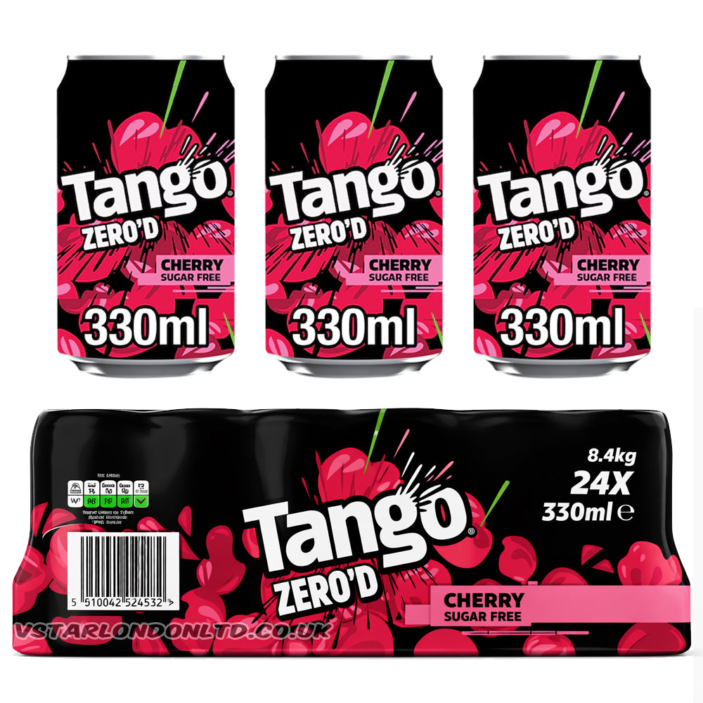 Tango Zero'D Cherry Sugar Free 330ml (Case of 24)