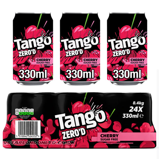 Tango Zero'D Cherry Sugar Free 330ml (Case of 24)