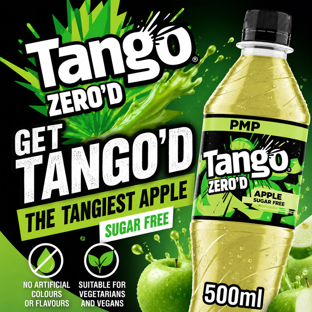 Tango Zero'd Apple Sugar Free PMP Bottle 12 x 500ml