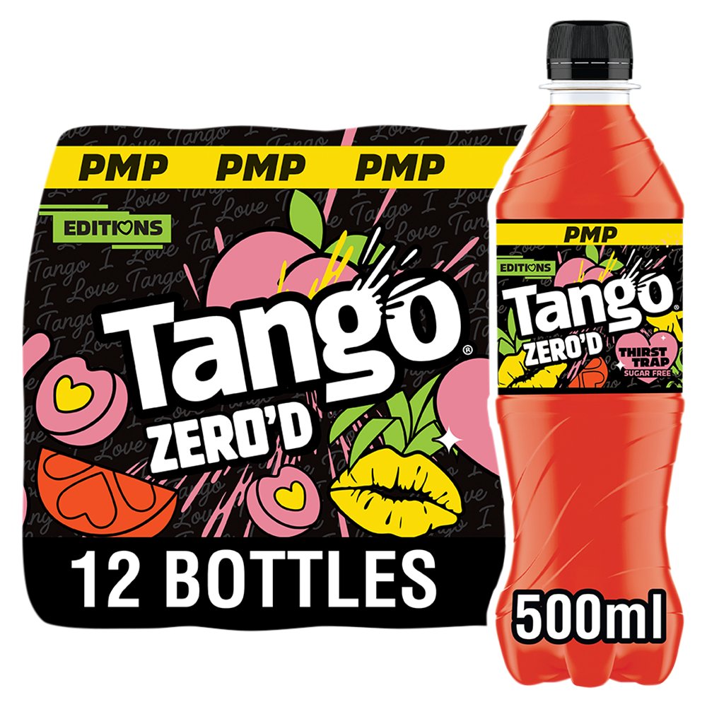 Tango Zero'd Thirst Trap Peach, Pineapple & Orange 500ml PMP £1.30 (12 Pack)