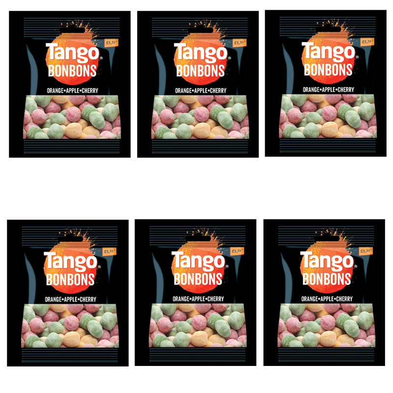 Tango Assorted Fruit Bon Bons 100g Orange Apple Cherry Flavour Sweets (6 or 12 Packs)