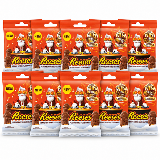 Reese's Peanut Butter Filled Santas Treat Bag 55g (10 & 20 Bags)
