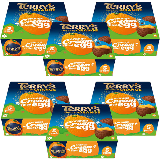 Terry’s Chocolate Orange Cream Filled Eggs Multipack 5 x 34g – (3 & 6 Boxes)