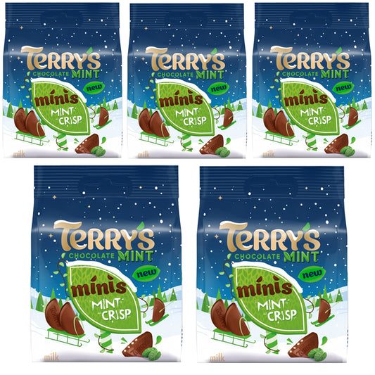 Terry’s Chocolate Mint Crisp Minis Bag 80g (5 & 10 Bags)