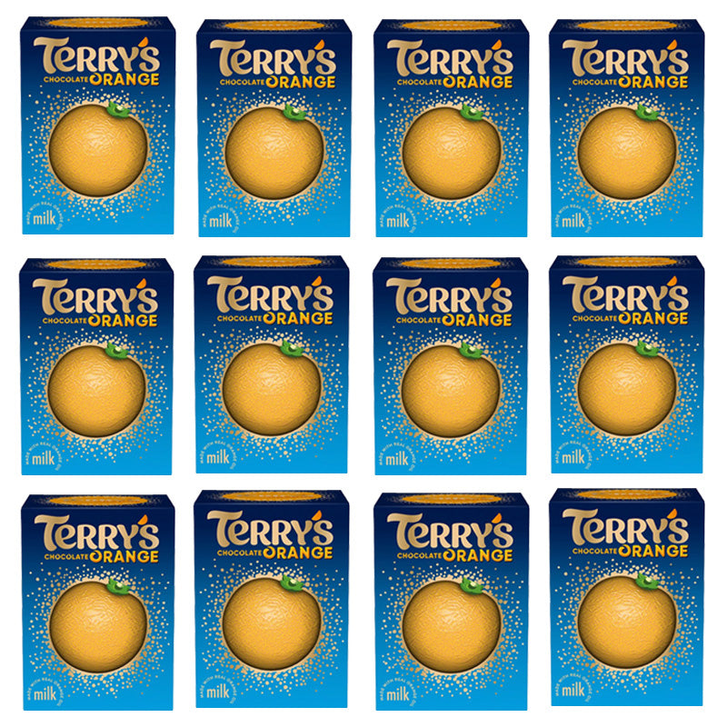 Terry's Chocolate Orange Milk Chocolate Ball 145g with Real Orange Oil – 6 & 12 Boxes