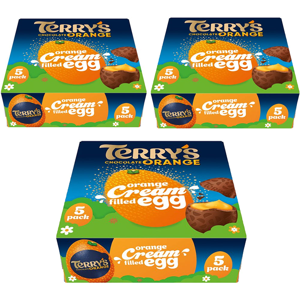 Terry’s Chocolate Orange Cream Filled Eggs Multipack 5 x 34g – (3 & 6 Boxes)