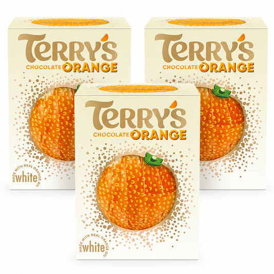 Terry's Chocolate Orange White Ball 145g (3 & 6 Boxes)