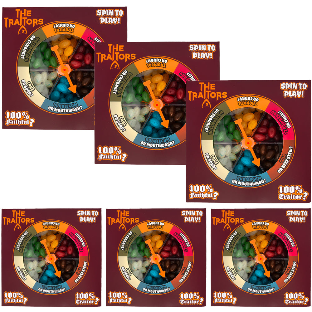 The Traitors Jelly Bean Spinner Game 100g (6 & 12 Boxes)