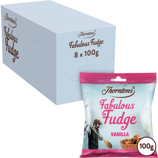 Thornton's Fabulous Fudge Vanilla Bag 8 x 100g