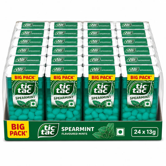 Tic Tac Spearmint Mints 13g (24 Packs) Fresh Breath Candy