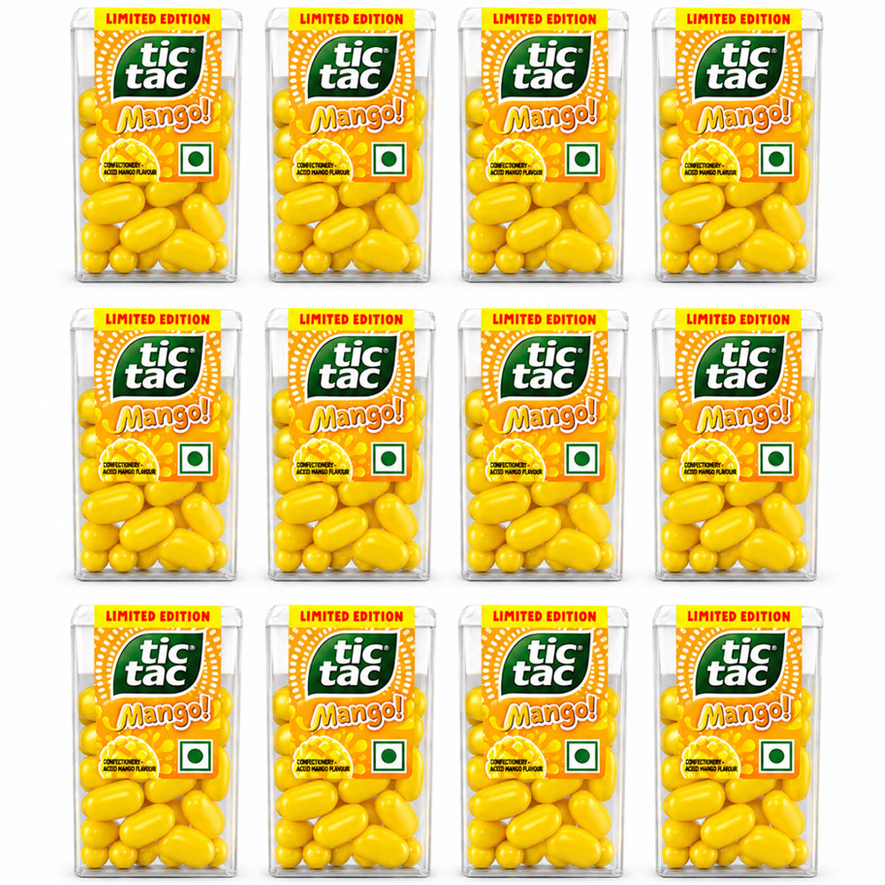 Tic Tac Mango Flavour Mints 13g (12 & 24 Packs)