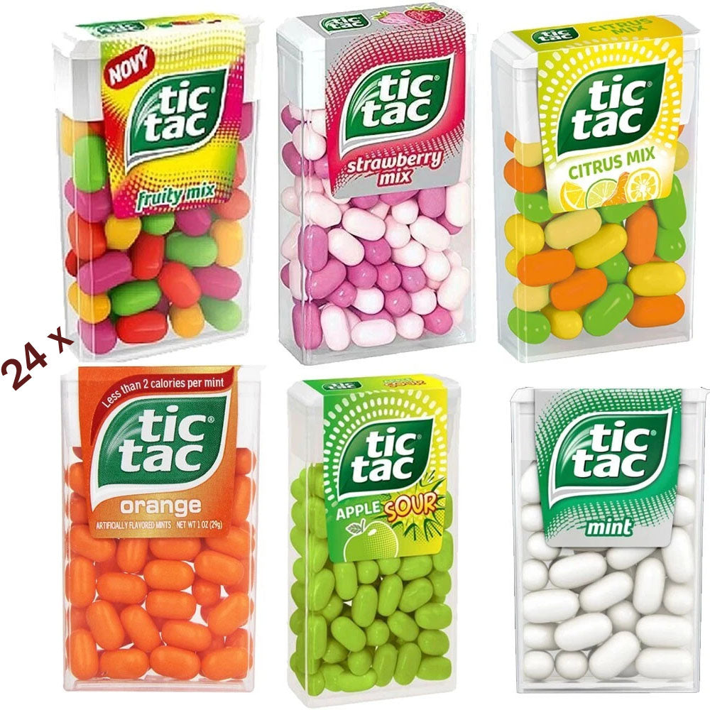 Tics Sweets Tic Tac Mints & Sweets 18g – Pack of 12 or 24 | All Flavours – UK Cash ...