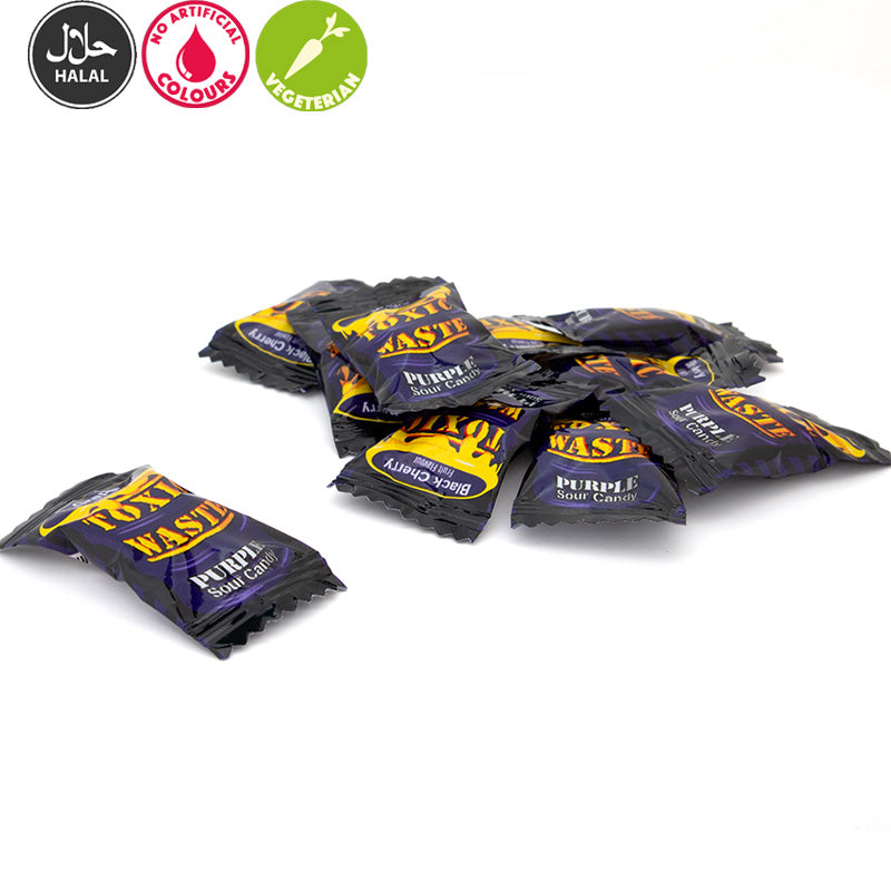 Toxic Waste Purple Sour Candy Jar 1kg – Assorted Fruit Flavour Sour Sweets