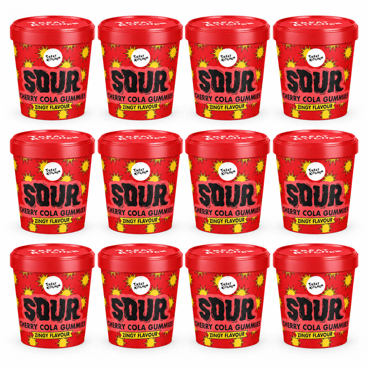 Treat Kitchen Sour Cherry Cola Gummies Tub 90g (6 & 12 Tubes)